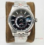 VR F Rolex World Timer watch Rolex Sky-Dweller DiW Black Dial 904L Steel Swiss 9001 Watch 42mm